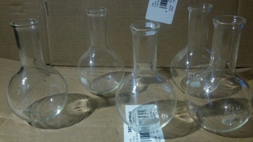 Five Vintage PYREX Bottles Beakers 250 ML Bulb Bases for Vases Candleholders