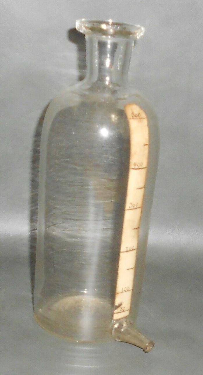 c1895 Antique Hand-Blown Clear Glass Aspirator Bottle