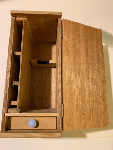 Vintage Microscope Wooden Box