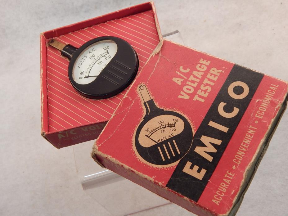 EMICO A/C VOLTAGE TESTER METER NEAT WORKING NICE BOX GUARANTEED & RETURNABLE