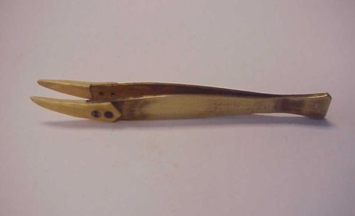 Antique Brass and Ivory Colored Type Tweezers