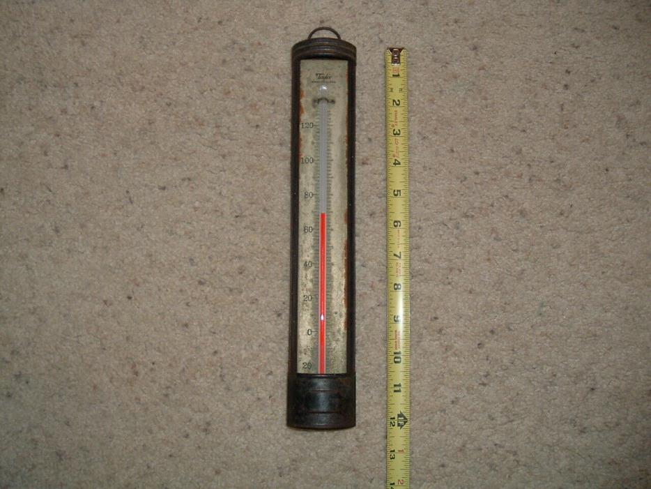 Vintage antique Taylor wall thermometer large 12