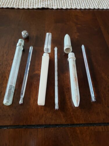 Vintage B D and Hygrade Glass Fever Thermometers