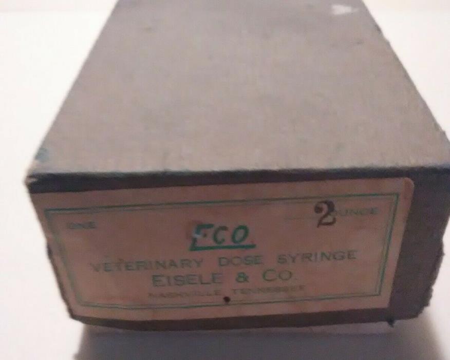 Eisele & Co Nashville Tennessee Veterinary Dose Syringe Vintage