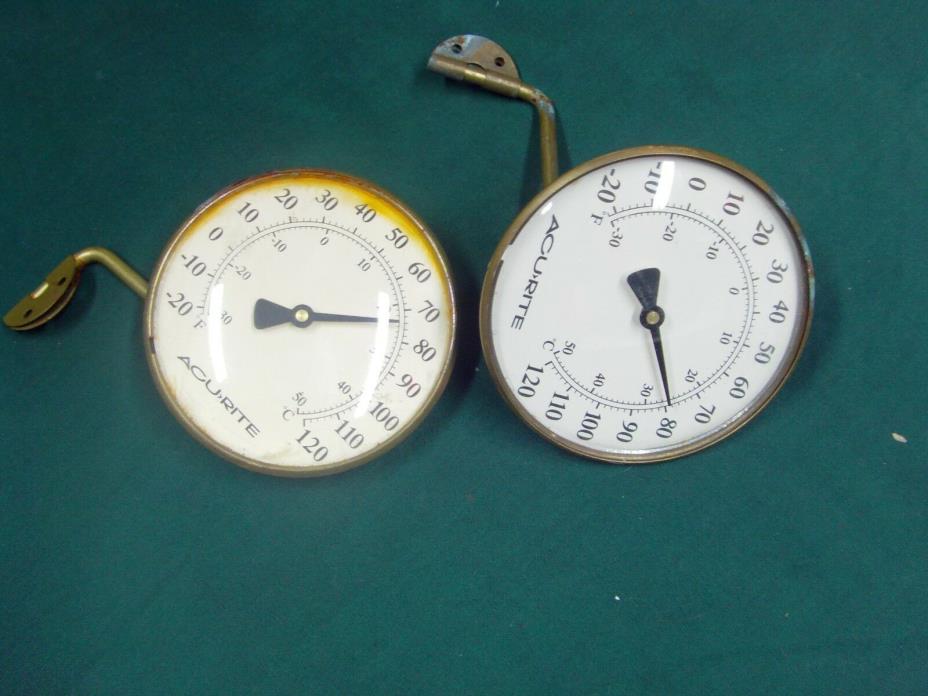 AcuRite 4-Inch Brass Toned Swivel Thermometer Steam Punk