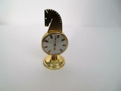 Vintage Thermometer For Desk Horse Knight Chess Brass Made in France Vintage