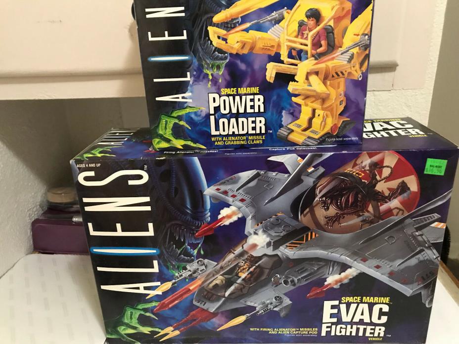 ALIENS Space Marine EVAC Fighter and POWER Loader Kenner 1992