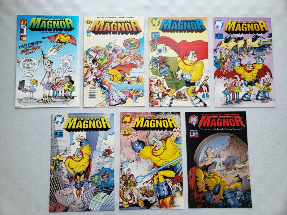 Sergio Aragones The Mighty Magnor #1-6 1 2 3 4 5 6 & #1 Variant Malibu Comics