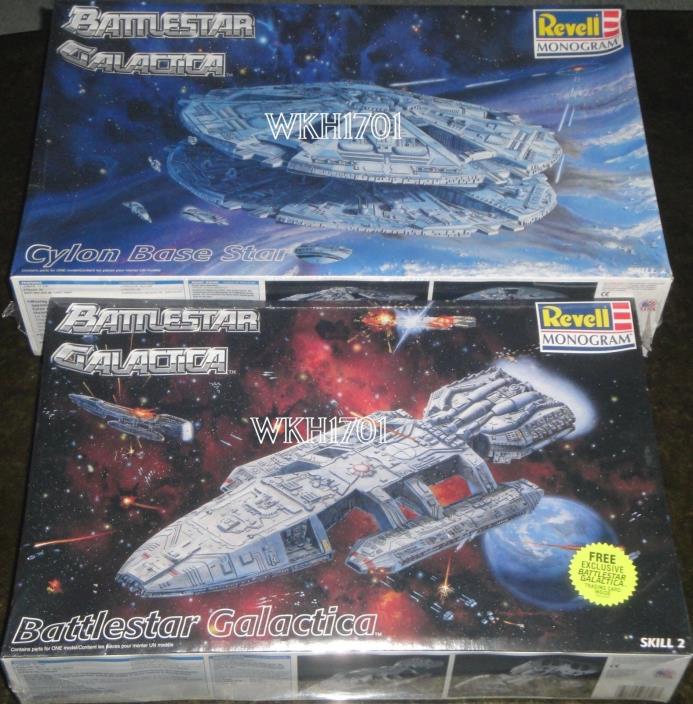 Battlestar GALACTICA, CYLON BASESTAR 2 Model Kits MISB + Bonus Photostory Book!