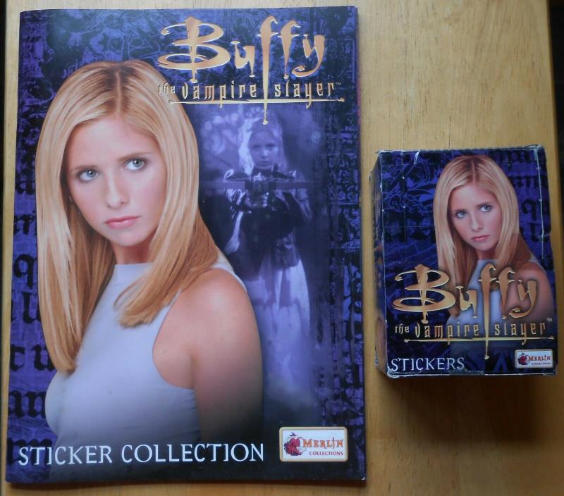 Buffy the Vampire Slayer Stickers 50 Sealed Packs & Unused Sticker Album Merlin