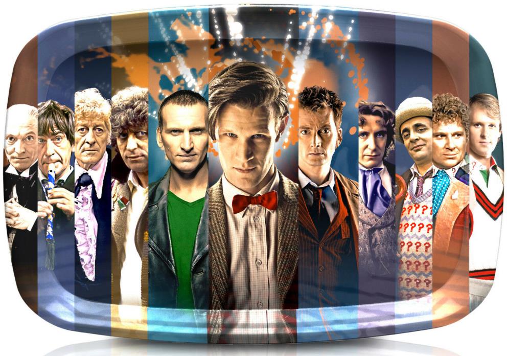 Doctor Who All 11 Doctors Tea Serving Tray 50th Anniversary BBC Sci Fi DW01427