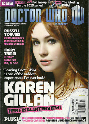RARE Back Issue - DOCTOR WHO MAGAZINE #453 - KAREN GILLAN - Final Interview