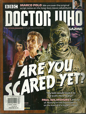 RARE Back Issue - DOCTOR WHO MAGAZINE #483 - Peter Capalid - Mummies!