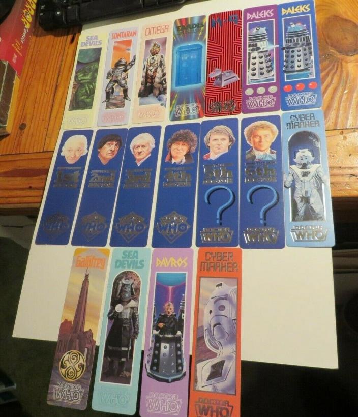 Doctor Who Bookmarks - Set of 9 - Who Dares - 1985 BBC TV Show Books Collectible