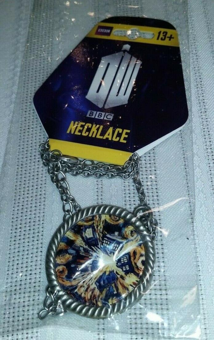 Dr. Who Tardis necklace and earrings