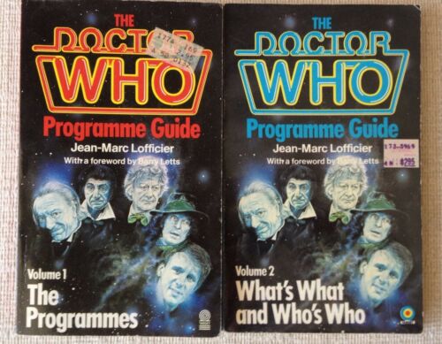 THE DOCTOR WHO PROGRAMME GUIDE VOL 1 & 2 BY JEAN-MARC LOFFICIER 1984