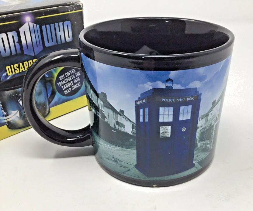 Doctor Who~Dr.~Mug~Disappearing Tardis~NIB~Heat Changing~Coffee~Ceramic~Boxed~