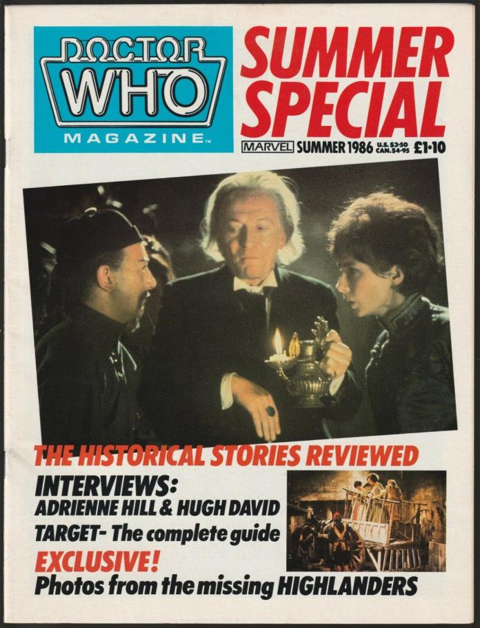 Doctor Who Mag Summer Special 1986 William Hartnell Adrienne Hill Hugh David