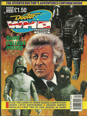 RARE Back Issue - DOCTOR WHO MAGAZINE #160 - Jon Pertwee - FREE Poster