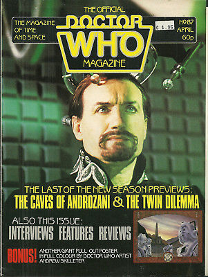 RARE Back Issue - DOCTOR WHO MAGAZINE #87 - The Master - with Poster