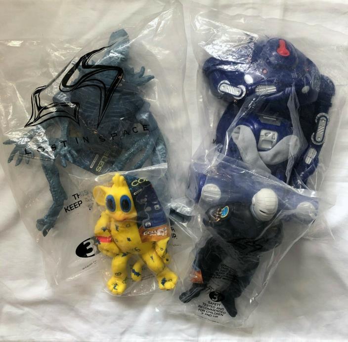 Lost in Space 1998 Movie Complete Set Burger King Promo Hand Puppets - NIP
