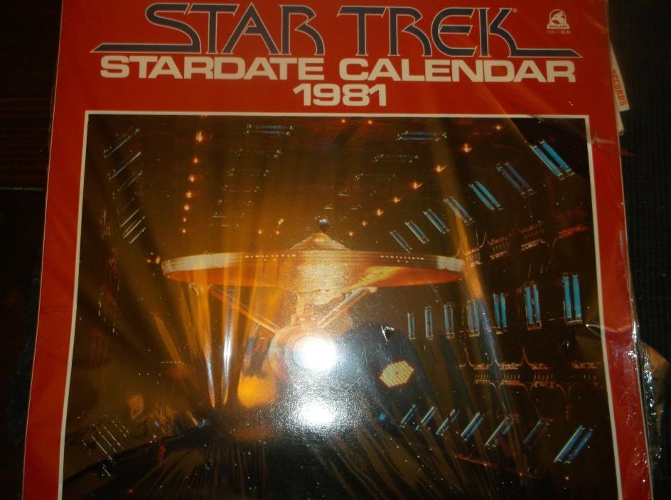 Vintage Sci-FI 1981 STAR TREK STARDATE CALENDAR 1981/Follow the Orig.Crew again