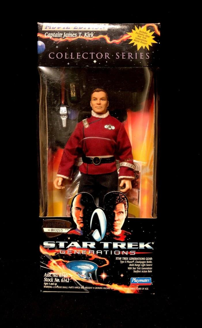 Vintage 1994 Star Trek Generations Captain James T. Kirk Playmates Movie Edition