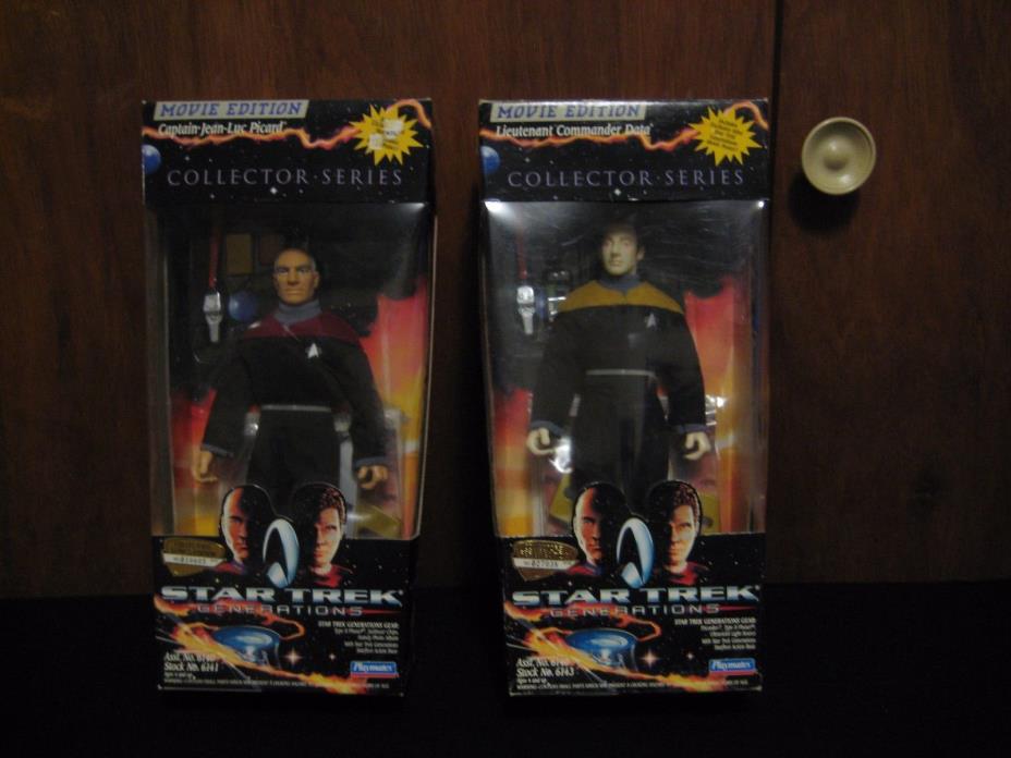 1994 Playmates Star Trek Collector Series Movie Edition Figures Picard Data NIP