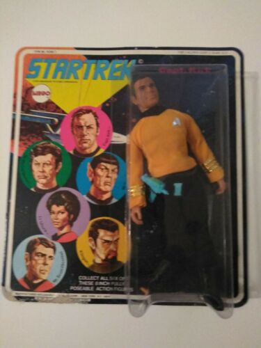 Vintage Capt. Kirk Action Figure Mego Original Star Trek 1974on card UNPUNCHED