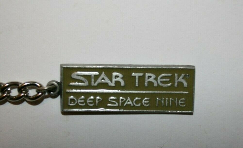 VINTAGE Star Trek DSN Deep Space Nine Keychain Key Ring FOB Metal Pewter 1994