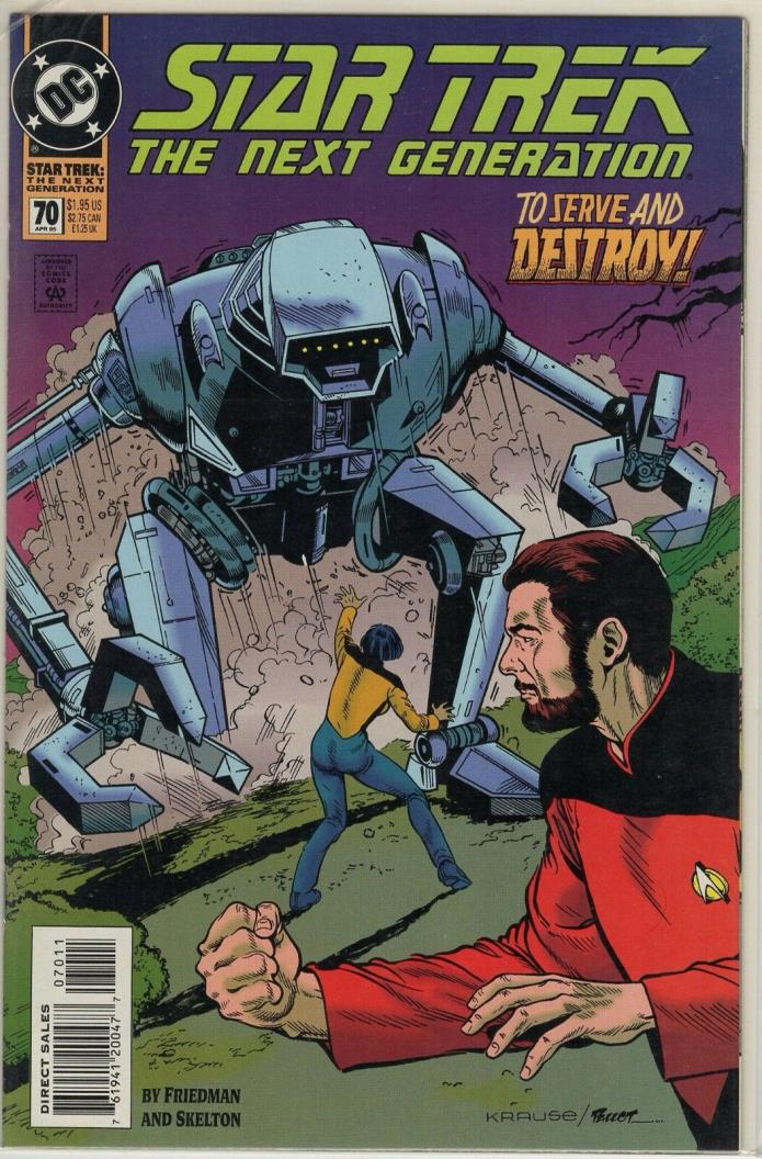 STAR TREK THE NEXT GENERATION 70 SERVE DESTROY SCI FI COMIC BACK ISSUE TV 1989