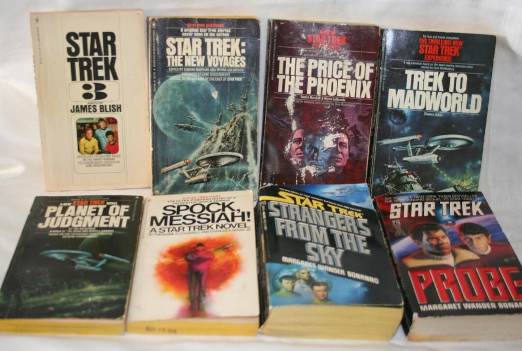 Star Trek paperbacks lot 8 1969-1993