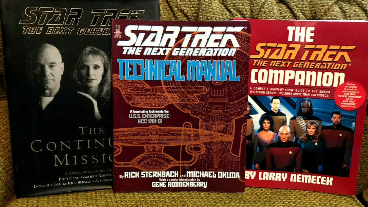 Star Trek Next Generation Technical Manual, Companion, and Continuing Mission