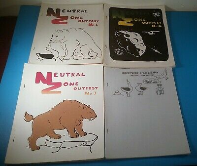 4 Neutral Zone Outpost Star Trek Fanzines   # 1 -  # 3 Plus one