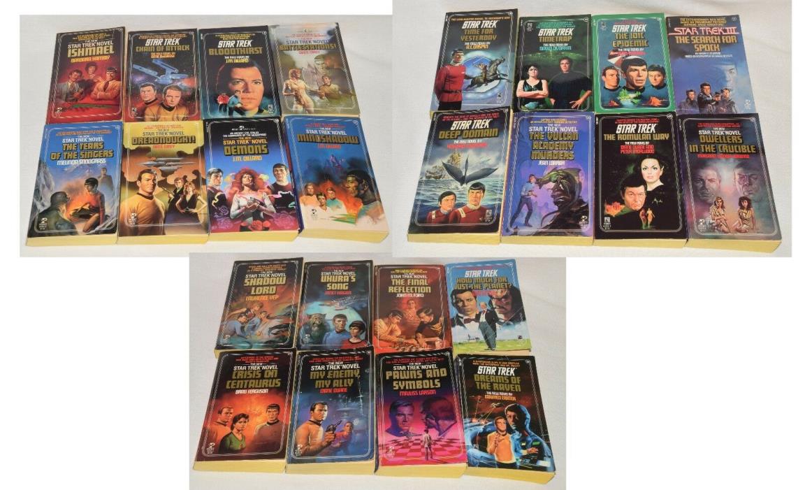 Lot of 24 STAR TREK  Paperback Books Novels 1980's First Printing