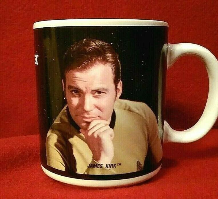 Star Trek Original 1993 Mug William Shatner Captain Kirk Leonard Nimoy Spock