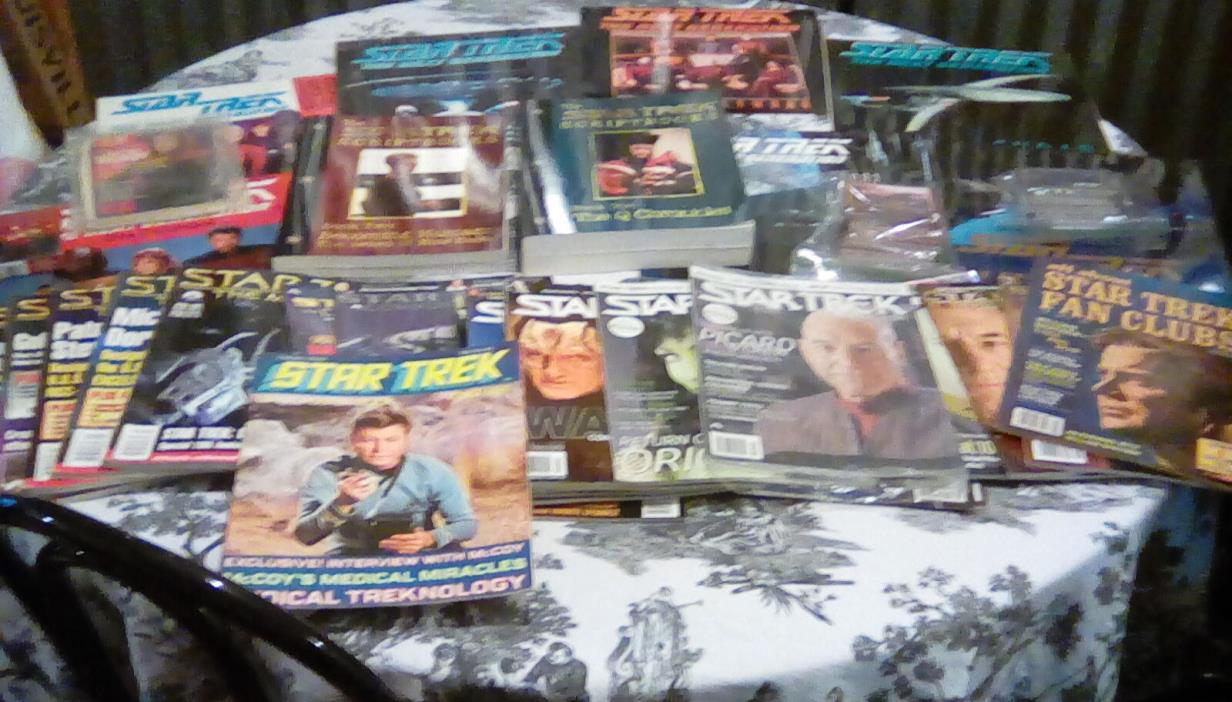 Huge lot of STAR TREK Memorabilia - Magazines, Script books, Calendars, Cards