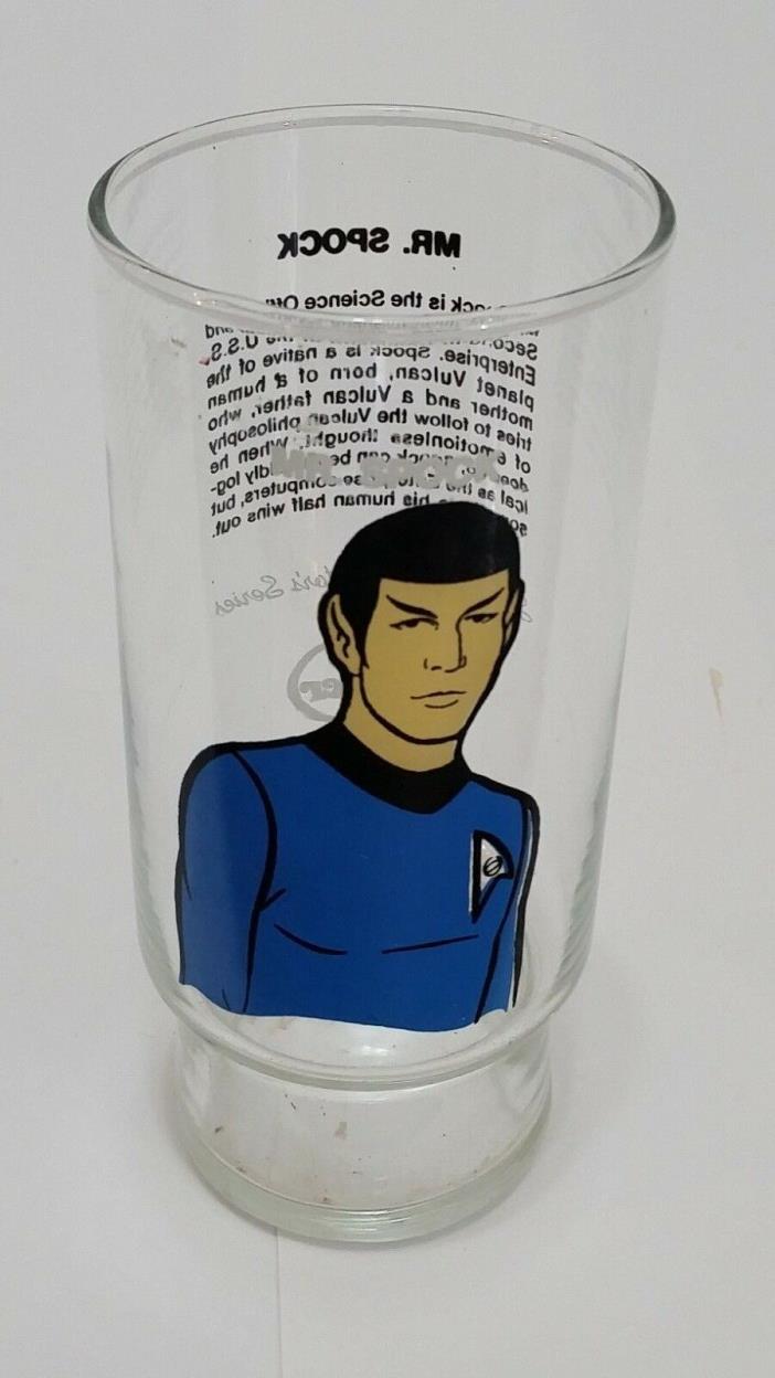 Star Trek Mr. Spock Glass Dr. Pepper 1976 Paramount Pictures Collector's Series