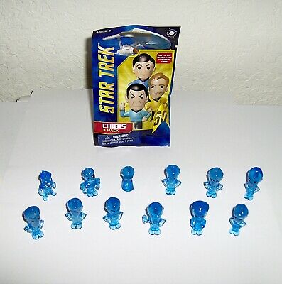 Star Trek 50th Anniversary Chibis Complete Set of 12 Rare Blue Figures