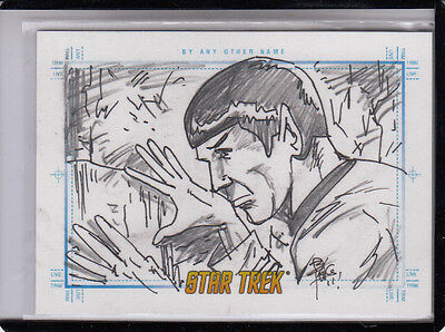 STAR TREK BY ANY OTHER NAME MR SPOCK SKETCHAFEX SKETCH BRIAN KONG SKETCH CARD