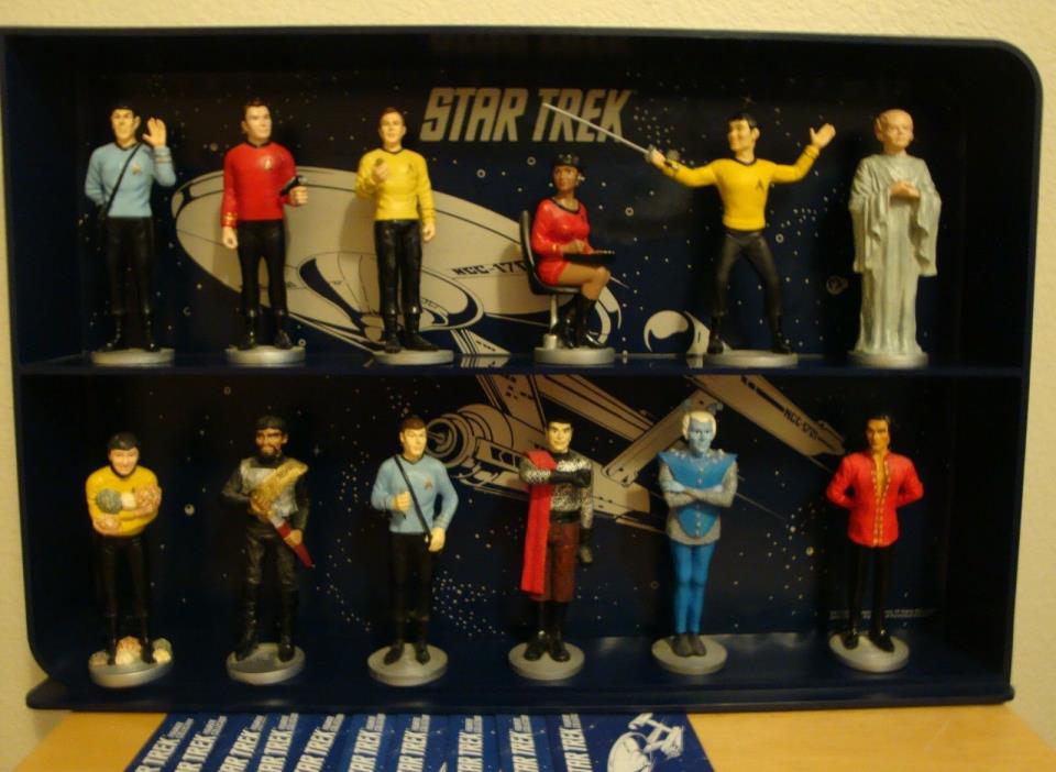 Star Trek Figures from Danbury Mint- Full set of 12 and display