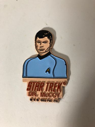 Vintage classic Star Trek Dr. McCoy fridge rubber magnet