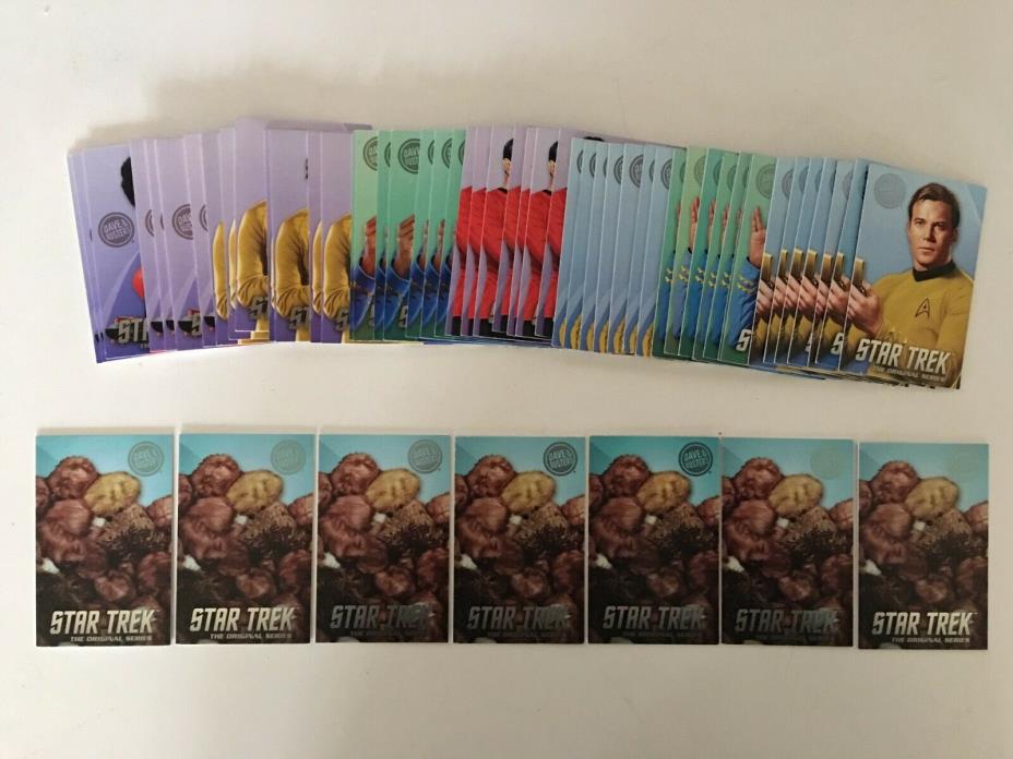 Dave & Busters Star Trek Game Coin Pusher 7 Complete Card Set w/ Rare TRIBBLES