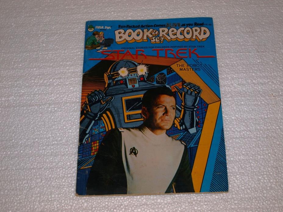 STAR TREK  Sci-Fi Book & 45rpm Record set THE ROBOT MASTERS 1979