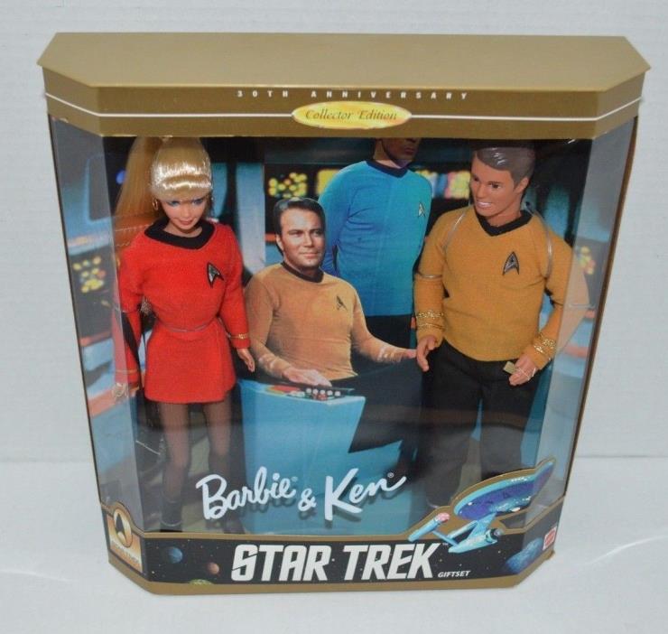 Star Trek 1996 BARBIE & KEN GIFT SET 30TH ANNIVERSARY- KIRK & YEOMAN MINT in Box