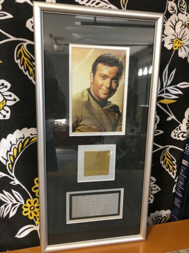 Star Trek TOS Uniform Fabric Cloth Kirk Sample with COA 1966-69 -Custom Frame