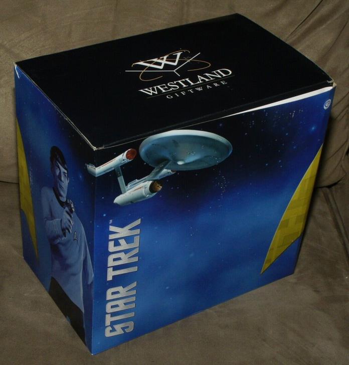 Star Trek MR. SPOCK Ceramic Cookie Jar Westland Giftware #21806 (2011) Boxed New