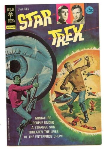 Star Trek Gold Key Comics Miniature People Embossed Metal Tin Sign