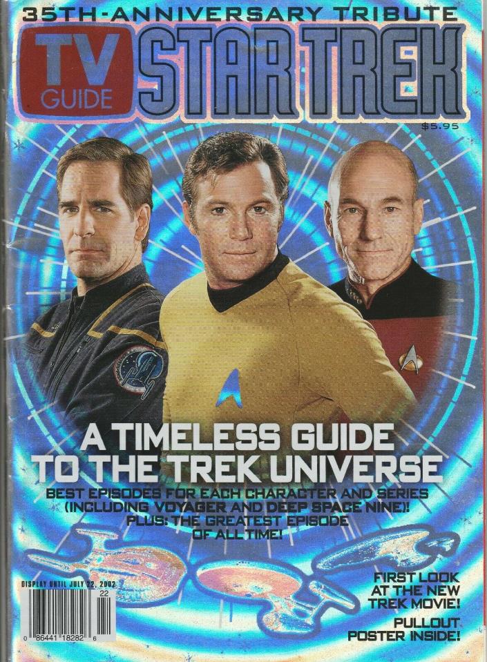 TV Guide 35th Anniversary Tribute the Star Trek Kirk, Picard, Archer 7/22/2002