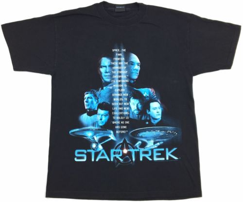 Vintage 1998 Paramount Pictures Star Trek 2-Sided Graphic Men’s T-Shirt